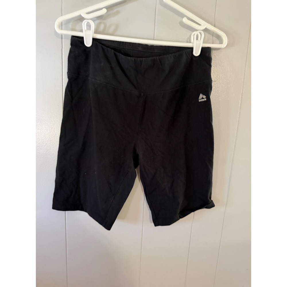 RBX Biker Shorts Womens Medium Black High Waisted Athletic Yoga Activewear